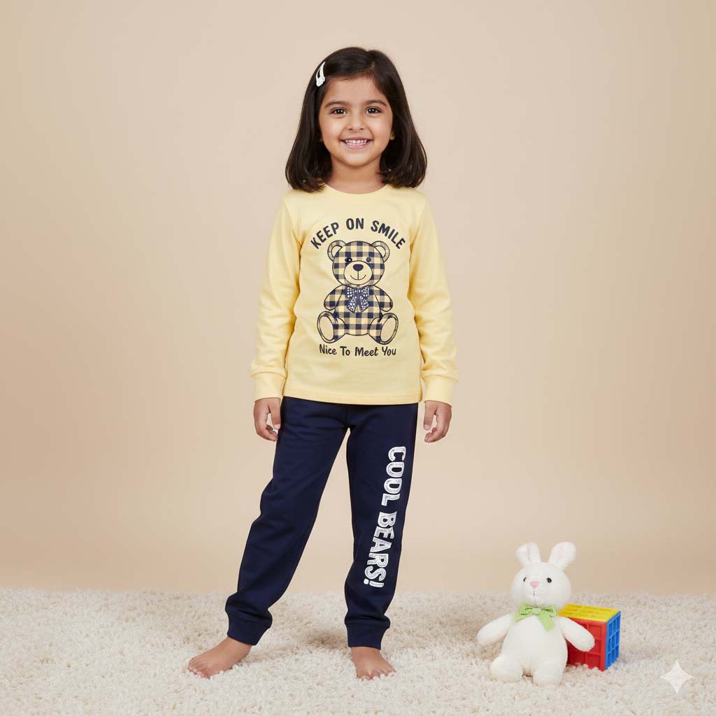 Cool Bear Kids’ Trouser & Shirt – Winter Collection (1–5Years)