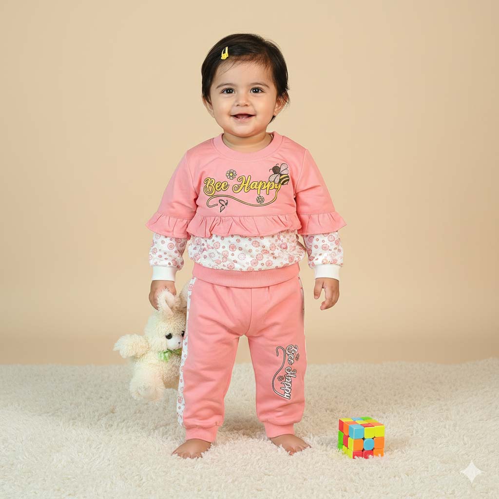 Baby Outfit “Happy Bee” Dress (6 Months–1 Year)