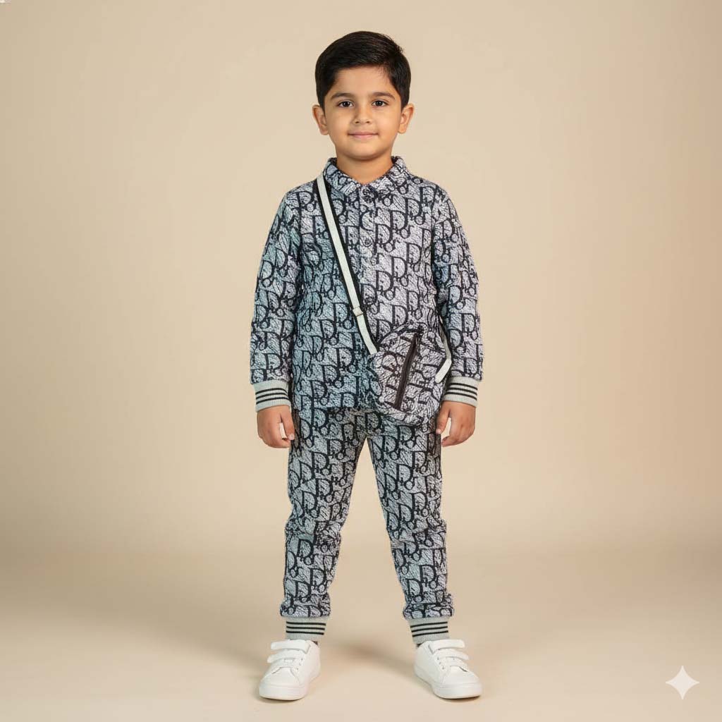 Premium Kids’ Track Suit with Sling Bag (Ages 1–5 Years)