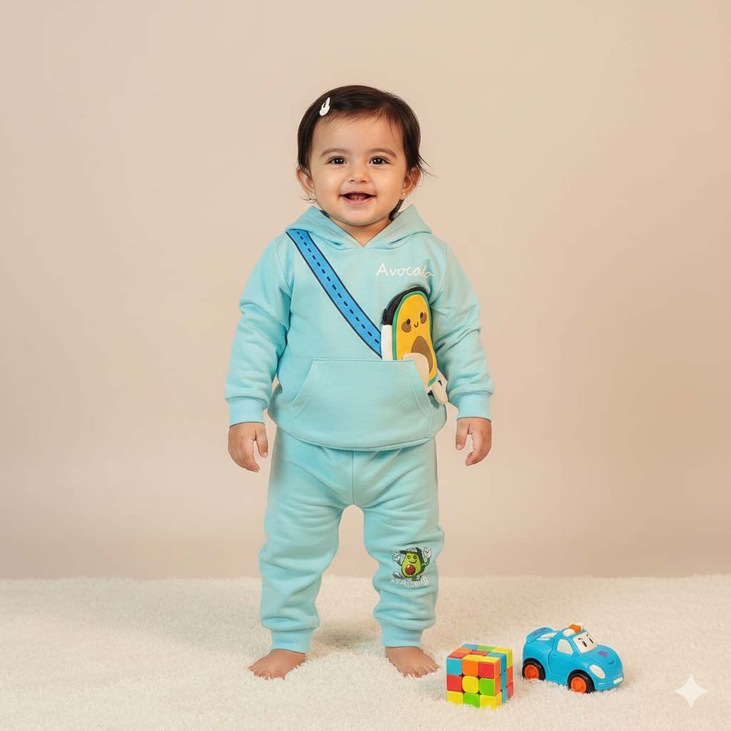 Avocado Kids’ Trouser & Full-Sleeve Shirt Set (6 Months–1 Year)