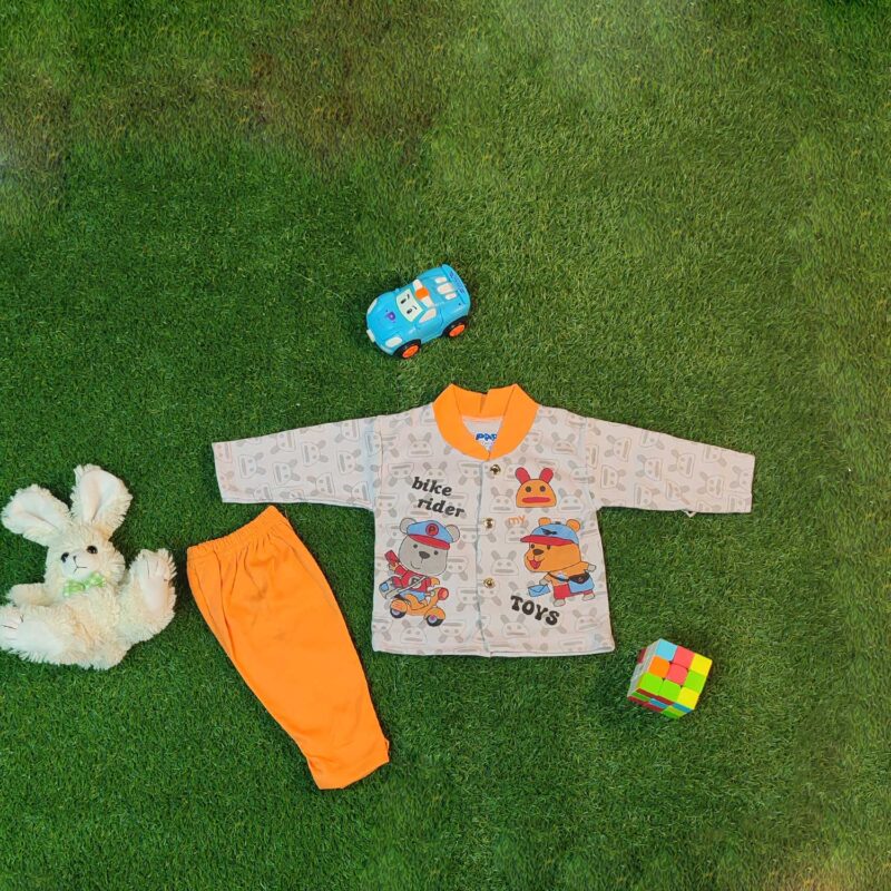 Baby Baba “Bike Rider” Shirt & Pajama Set (0–3 Months)