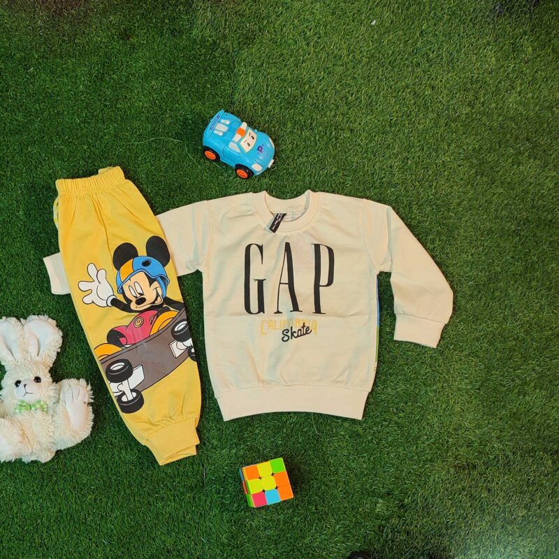 Mickey Mouse Kids’ Trouser & Shirt Set – Double Print Front & Back (1 year–6 Years) - Image 2