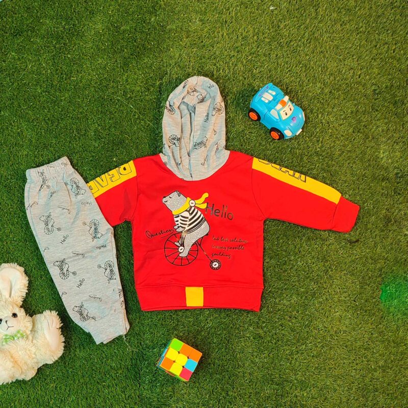 Bear Hoodie & Trouser – Cute Baby & Baba Collection (6 Months–1 Year)