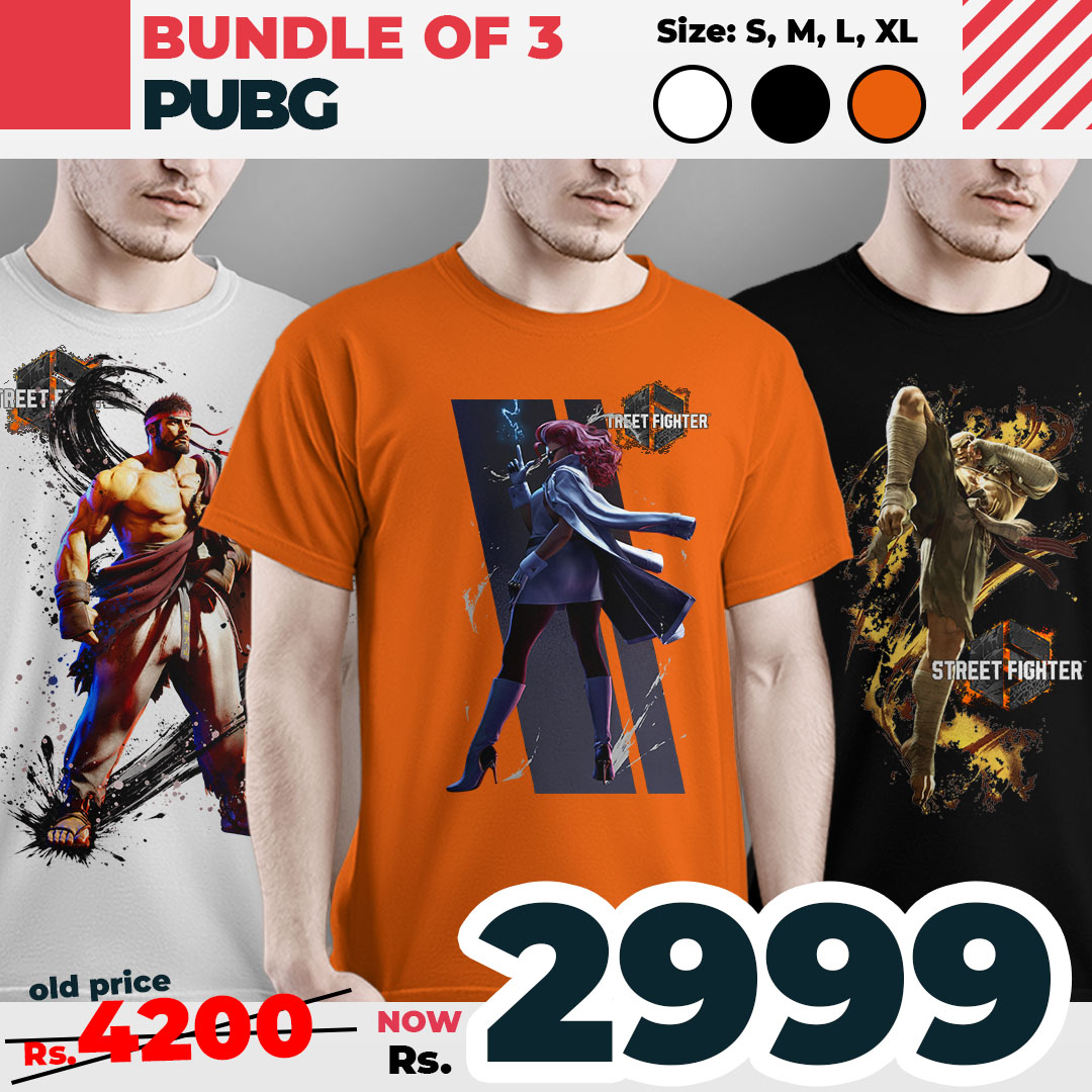 Street Fighter 6 Bundle of 3 Tshirt