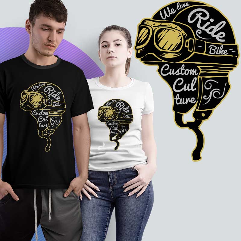 Rider Helmat Text Tshirt