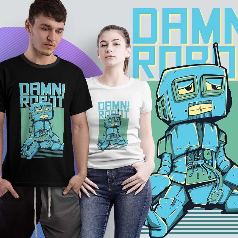 DAMN Robot Tshirt