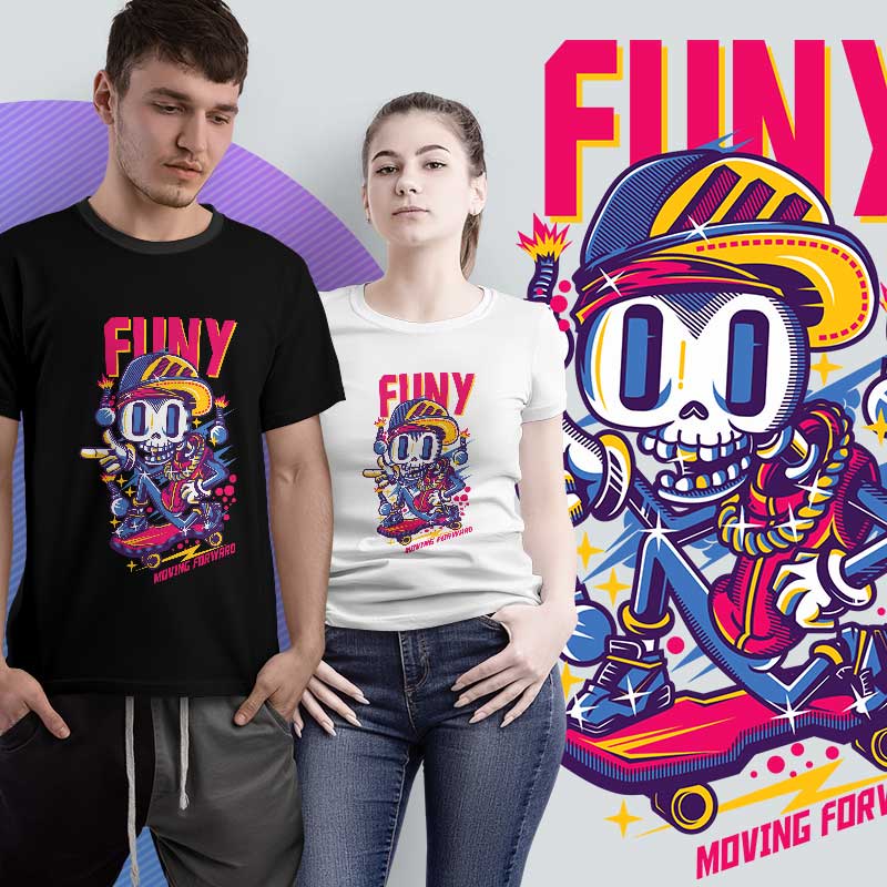 Colurful Skeleton Tshirt