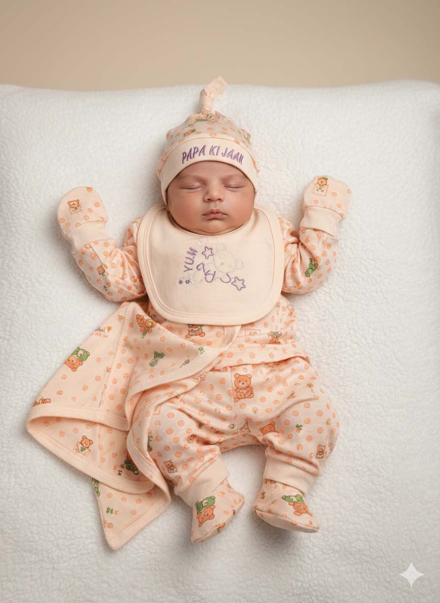 Newborn Baby 5–6 Piece Complete Clothing Set