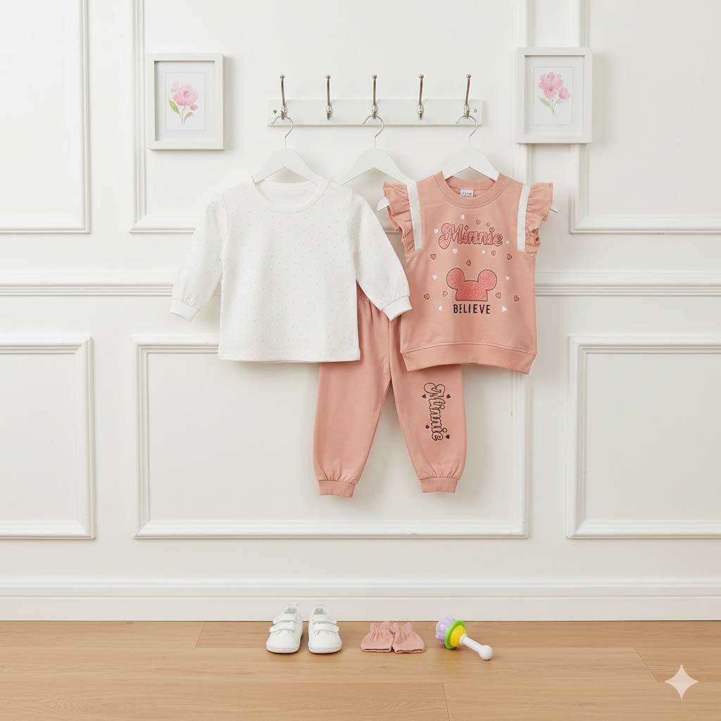 Cute Baby Girl 3-Piece Dress (6 Months–1 Year)