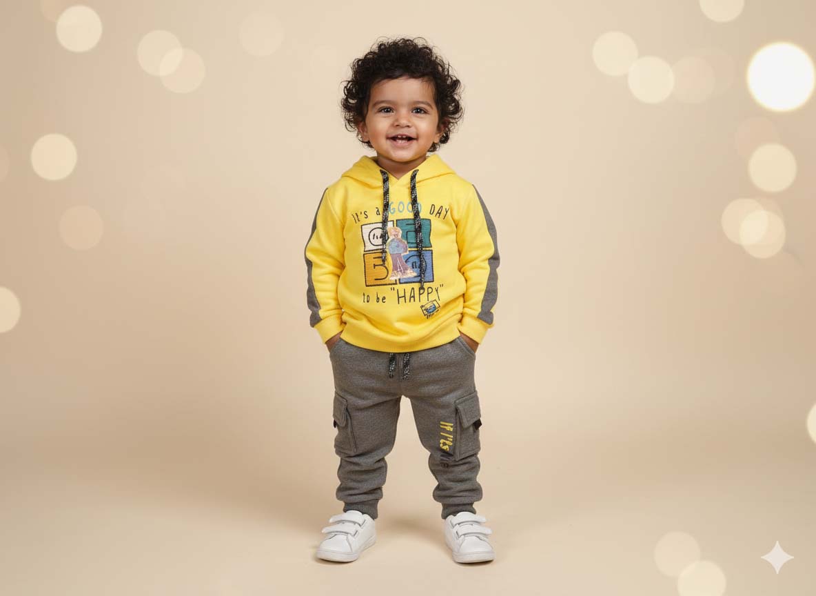 Kids Winter Hoodie & Trouser Set (1–4 Years)