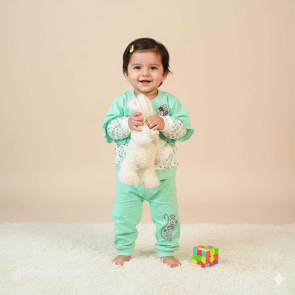 Baby Outfit “Happy Bee” Dress (6 Months–1 Year)