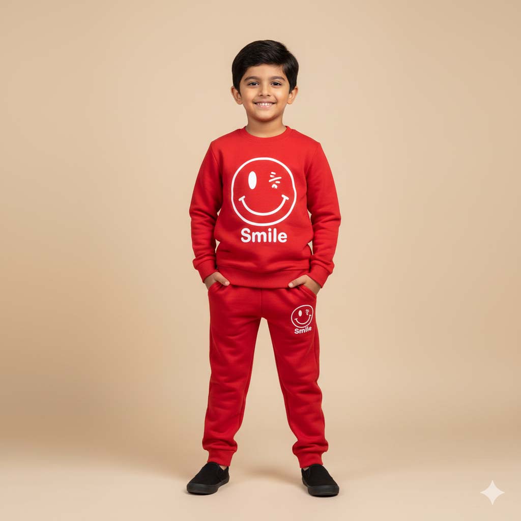 Kids Trouser & Shirt – Pure Fleece Smile Style (Winter Collection, 2–7 Years)