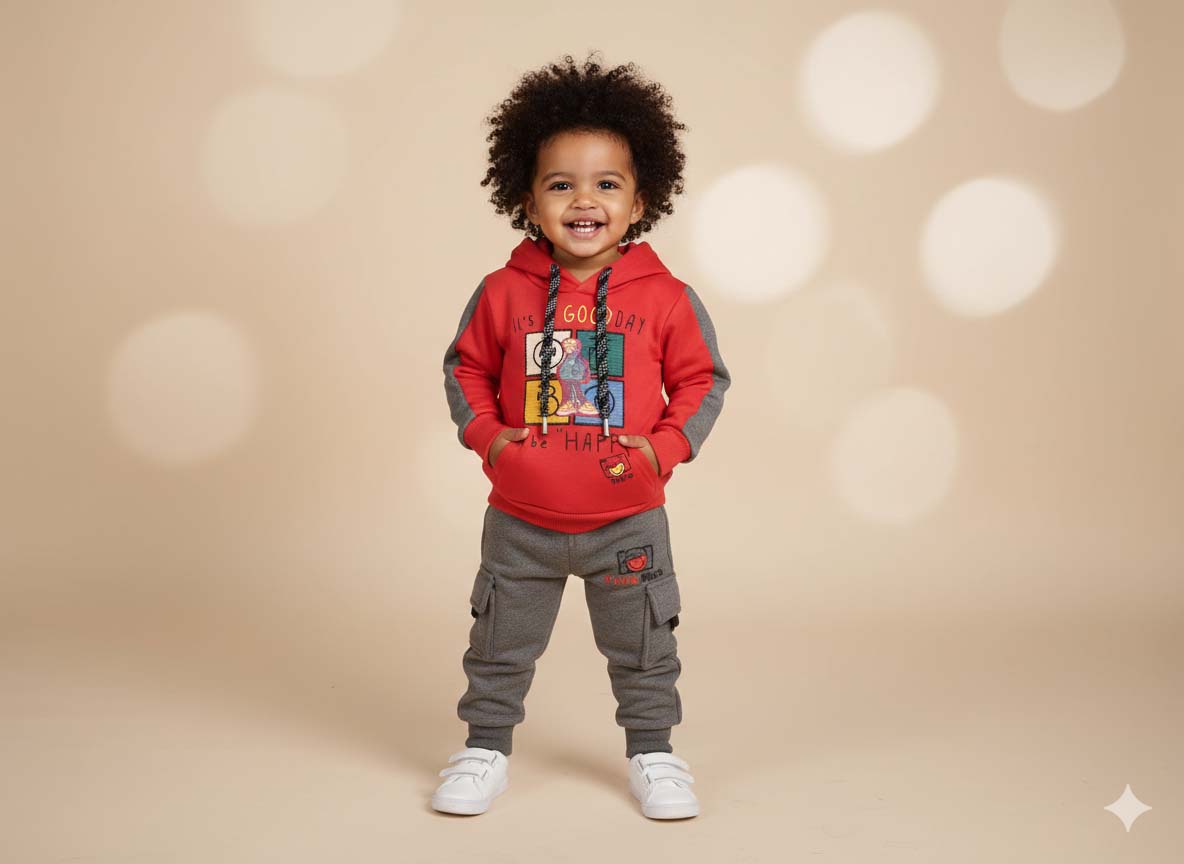 Kids Winter Hoodie & Trouser Set (1–5 Years)