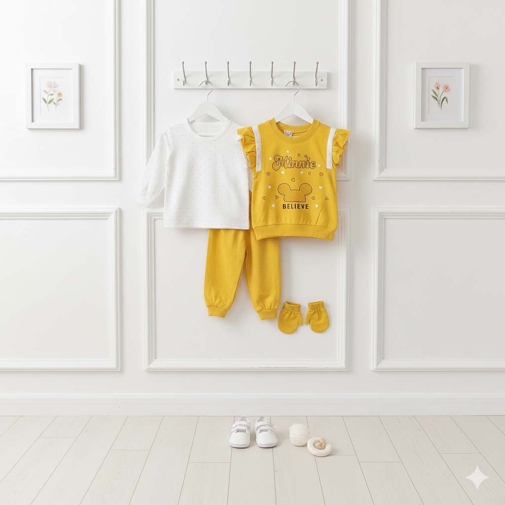 Cute Baby Girl 3-Piece Dress (6 Months–1 Year)