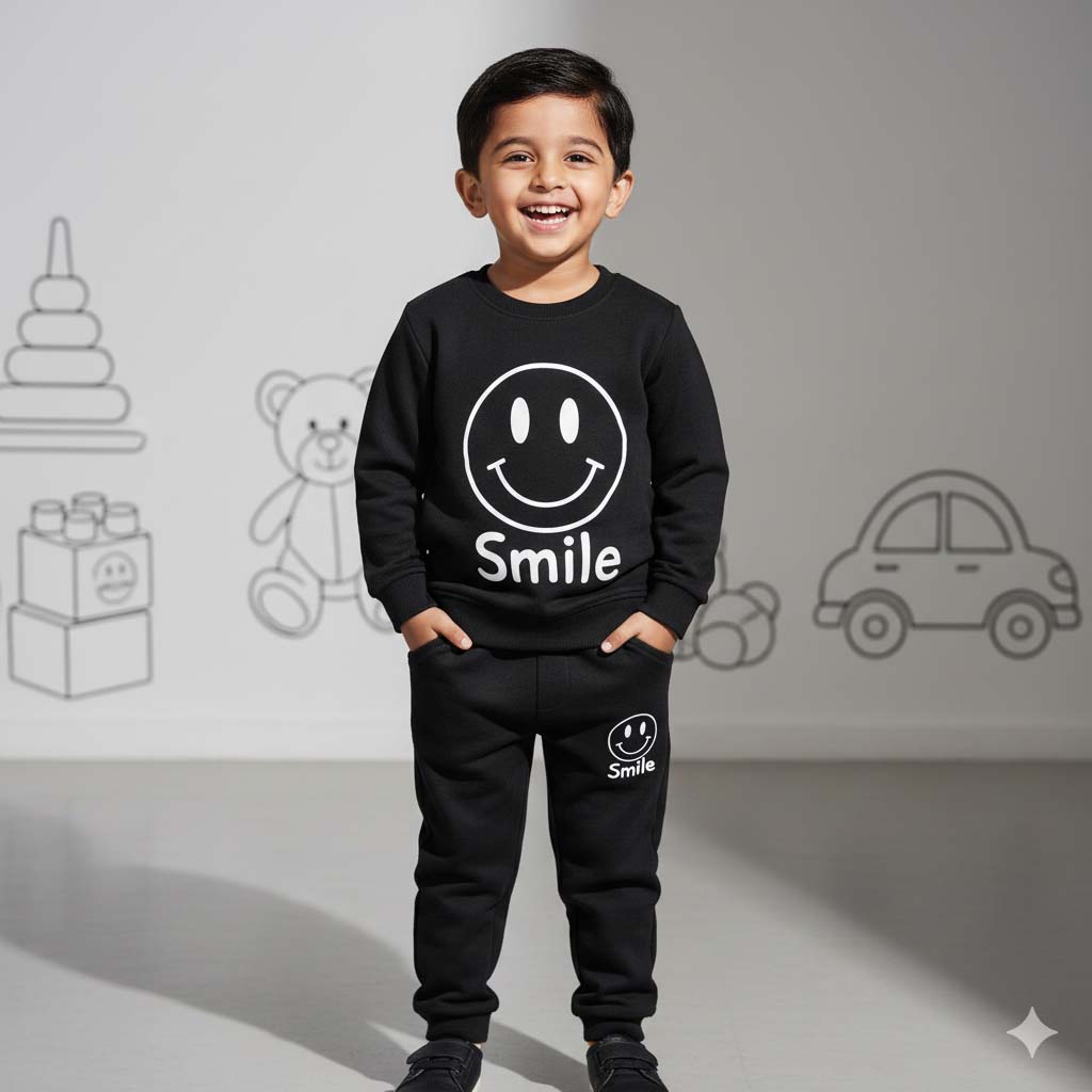 Kids Trouser & Shirt – Pure Fleece Smile Style (Winter Collection, 5–7 Years)