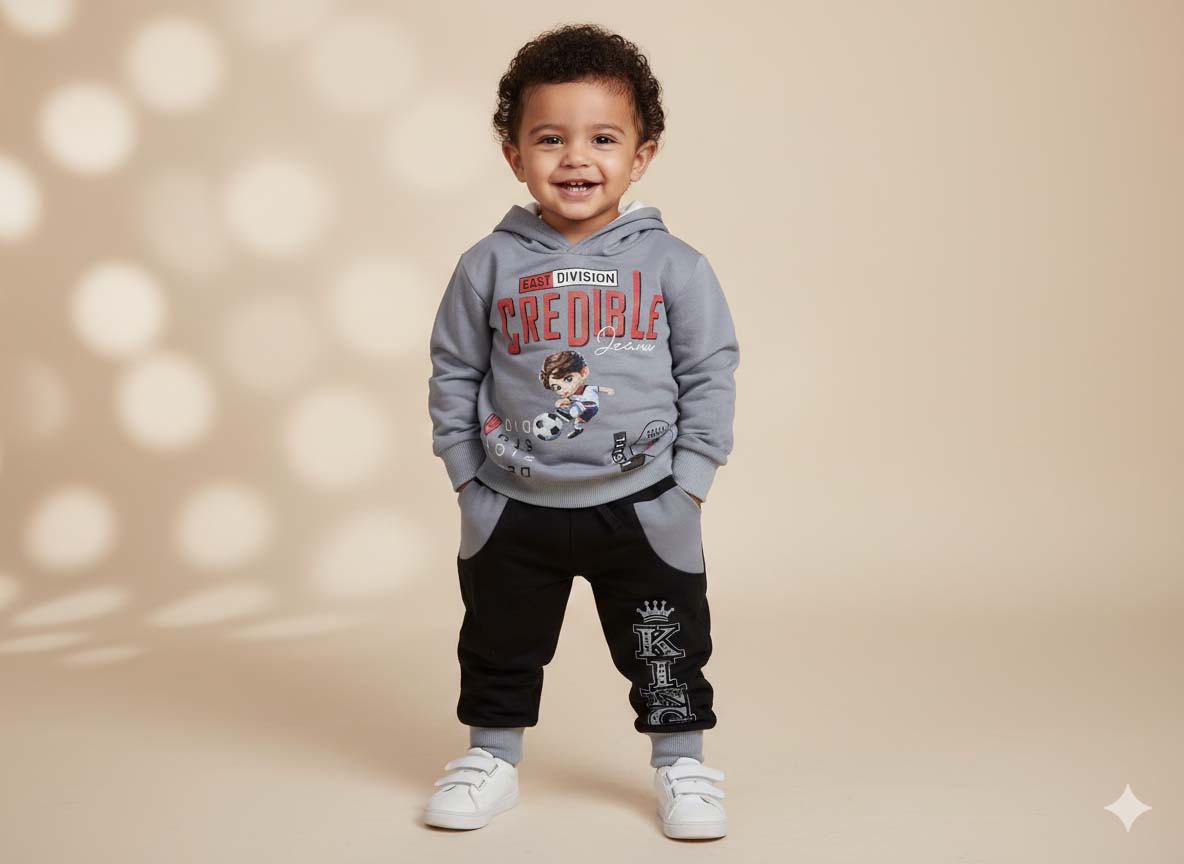 Kids Winter Hoodie & Trouser Set – Whole Winter Stuff (1–3 Years)