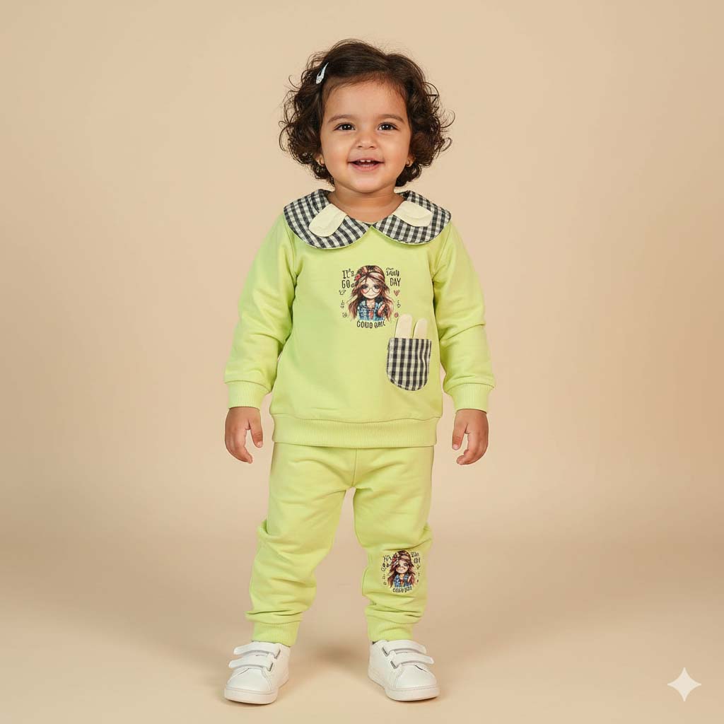 Premium Winter Little Girl Pajama & Shirt Set