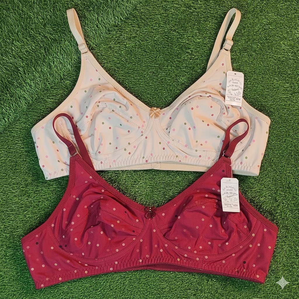 Dotted Cotton Soft Bra