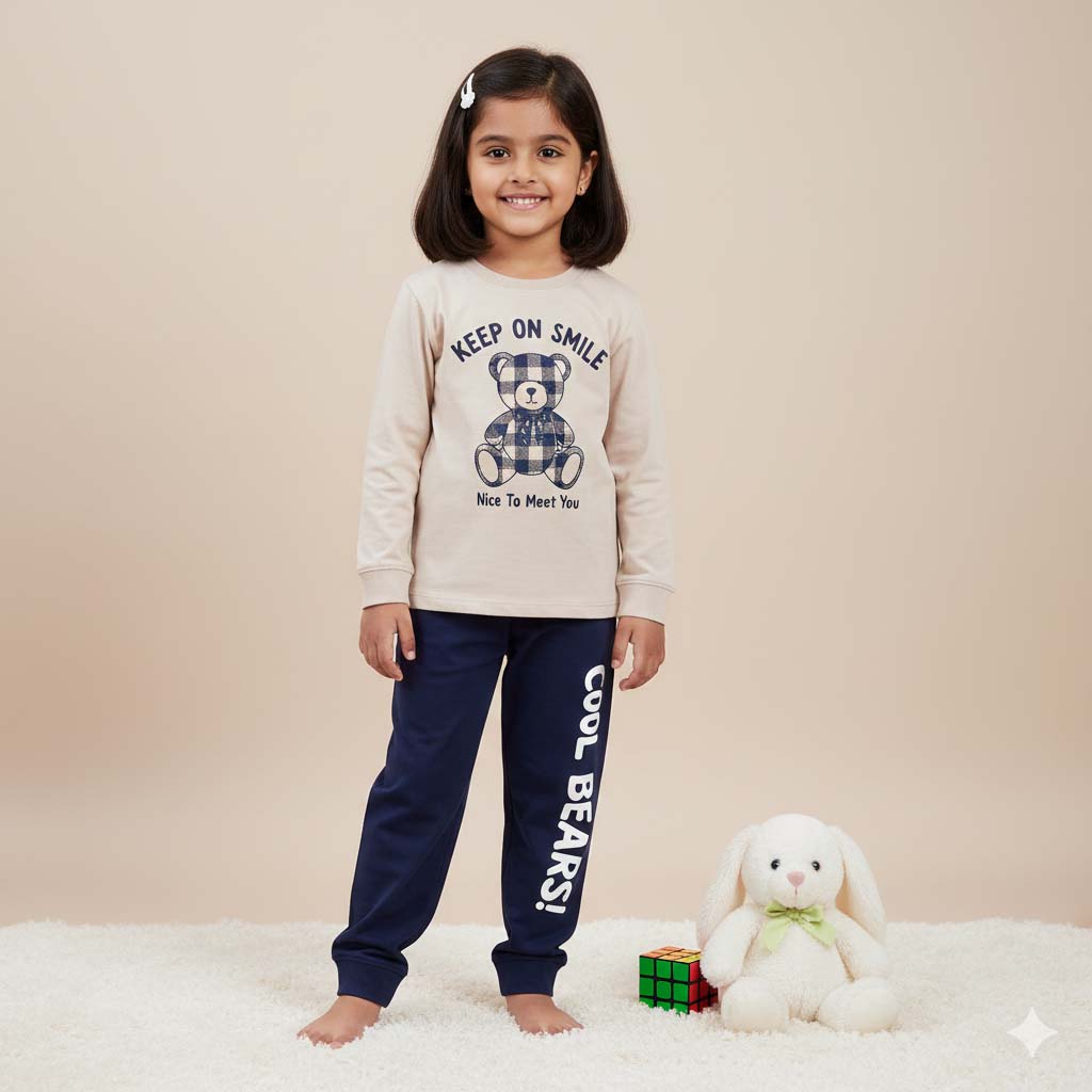 Cool Bear Kids’ Trouser & Shirt – Winter Collection (1–5Years)