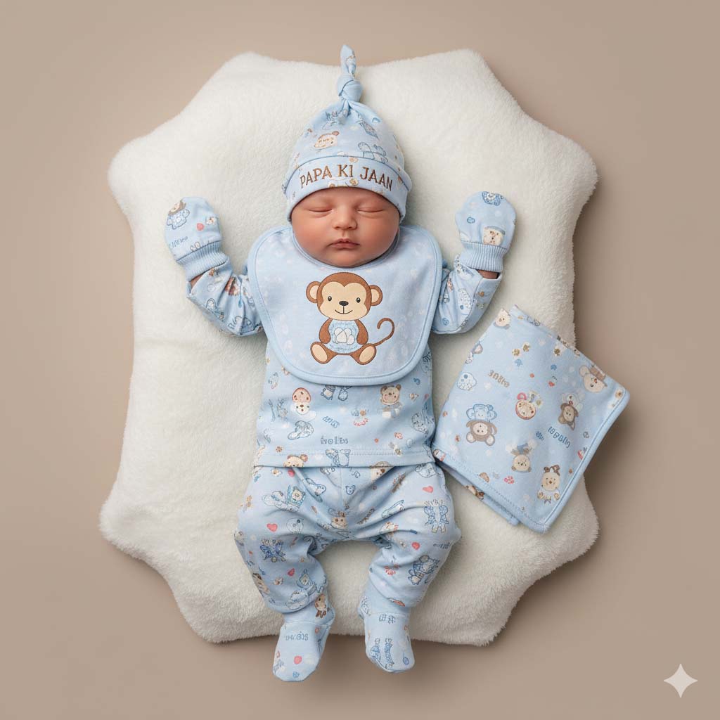 Newborn Baby 5–6 Piece Complete Clothing Set