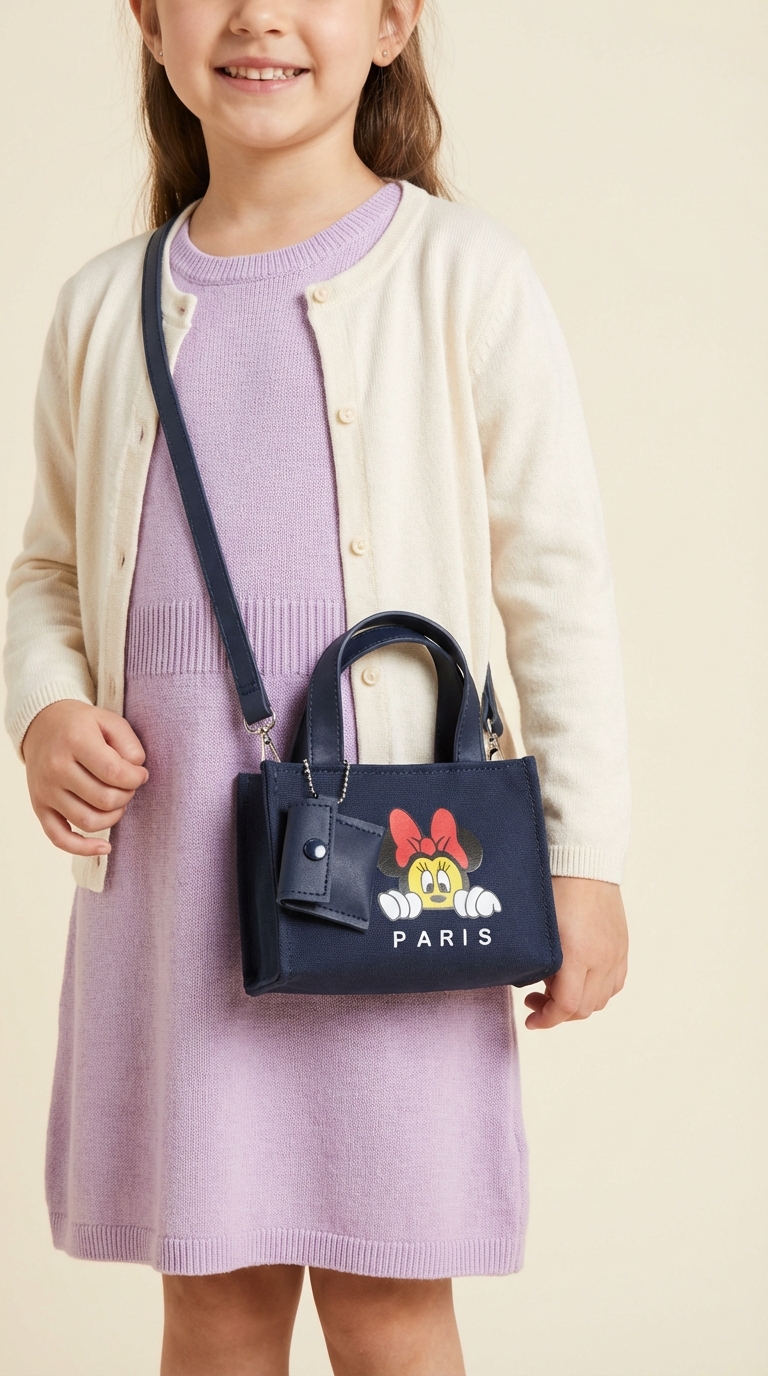 Girl Mini Mouse Paris Handbag Blue