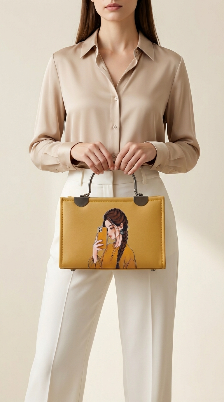 Girl Printed Bag For Ladies