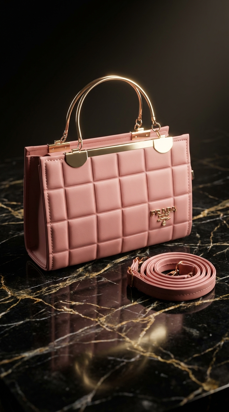 Luxury Women HandBag in Pink Color