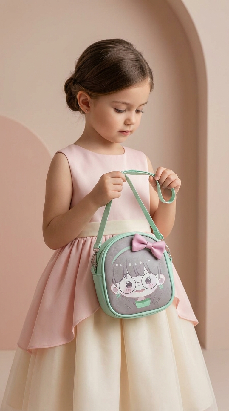 Baby Girl Cartoon Mini Handbag – Cute Crossbody Purse