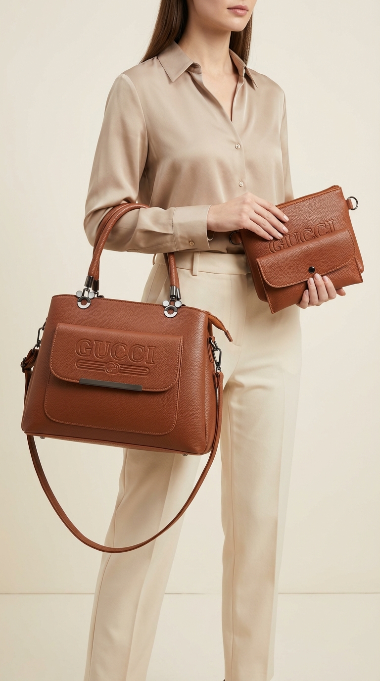 Stylish 3 in1 Leather Ladies Bag luxury looks