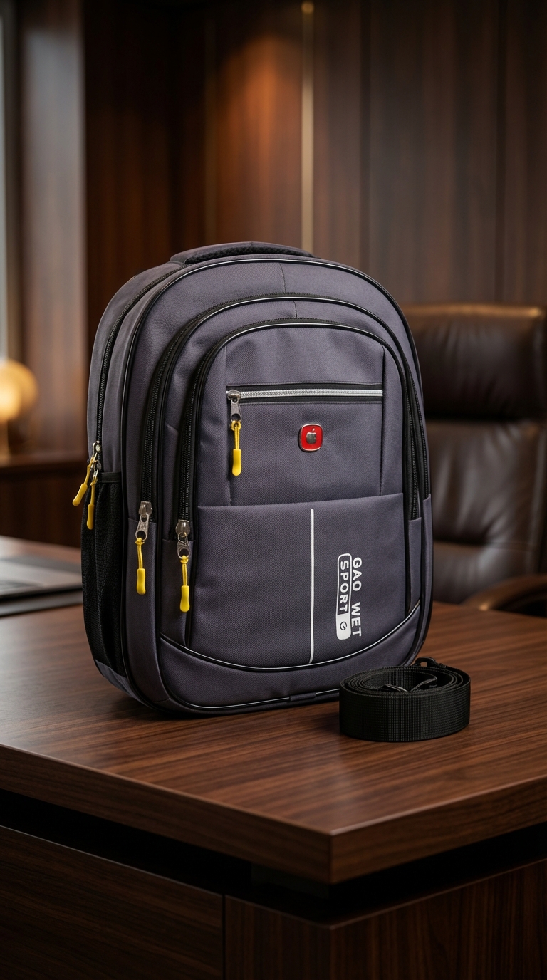 Men’s Laptop Backpack – Multi-Compartment Office & Travel Bag