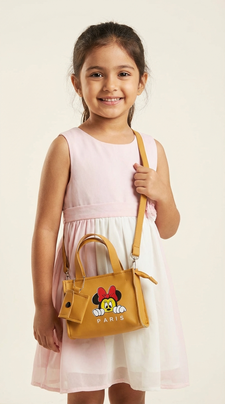 Girl Mini Mouse Paris Handbag Brown