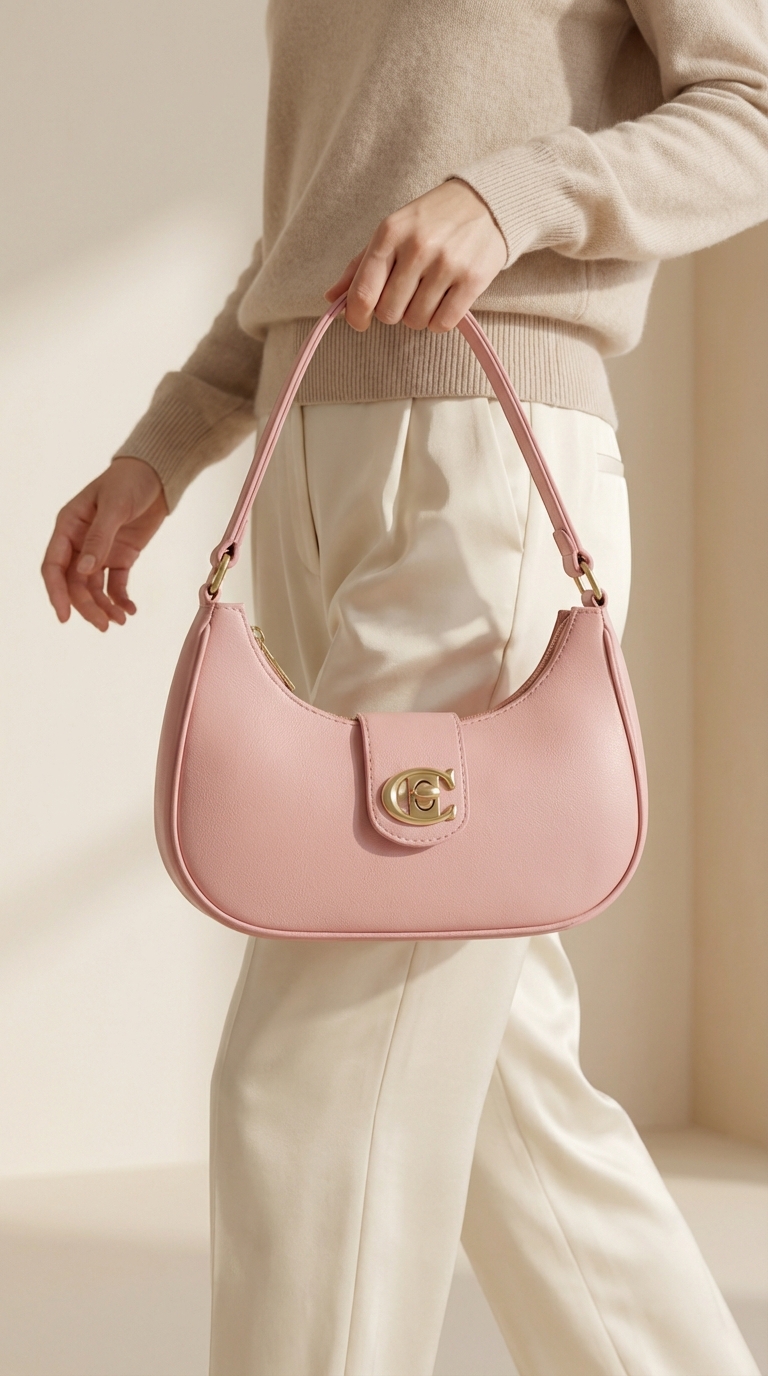 Casual Girls Shoulder Bag in pink Color